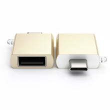 Load image into Gallery viewer, Aluminum USB-C to USB-A 3.0 Adapter
