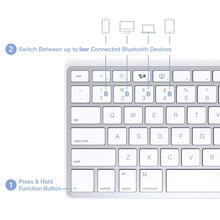 Load image into Gallery viewer, Bluetooth Wireless Smart Keyboard with 4-Device Sync
