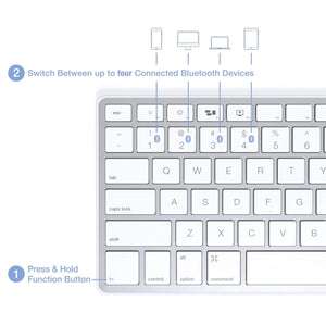 Bluetooth Wireless Smart Keyboard with 4-Device Sync