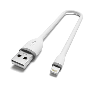 Flexible MFi-Certified Lightning USB Cable - 10 Inches