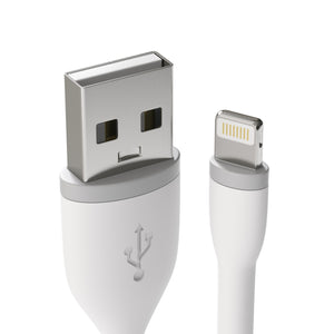 Flexible MFi-Certified Lightning USB Cable - 10 Inches