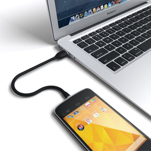 Flexible Micro USB to USB Cable - 10 Inches