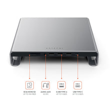 Load image into Gallery viewer, Type-C Aluminum Monitor Stand Hub for iMac
