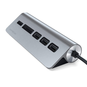 Type-C Aluminum USB Hub & Card Reader