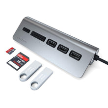 Load image into Gallery viewer, Type-C Aluminum USB Hub &amp; Card Reader
