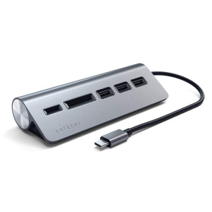 Type-C Aluminum USB Hub & Card Reader